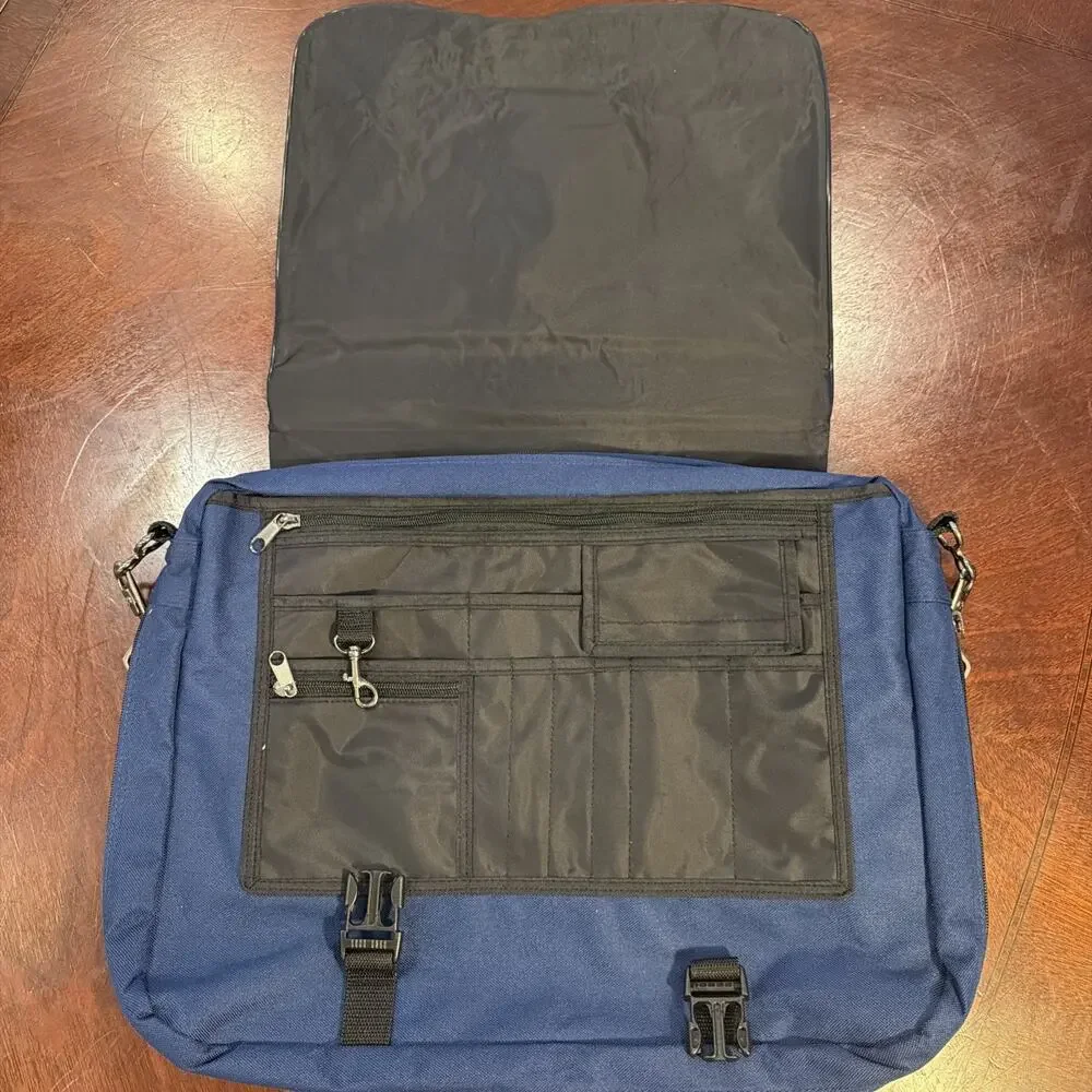 Travel Crossbody Laptop School Bag Royal Blue - See Description